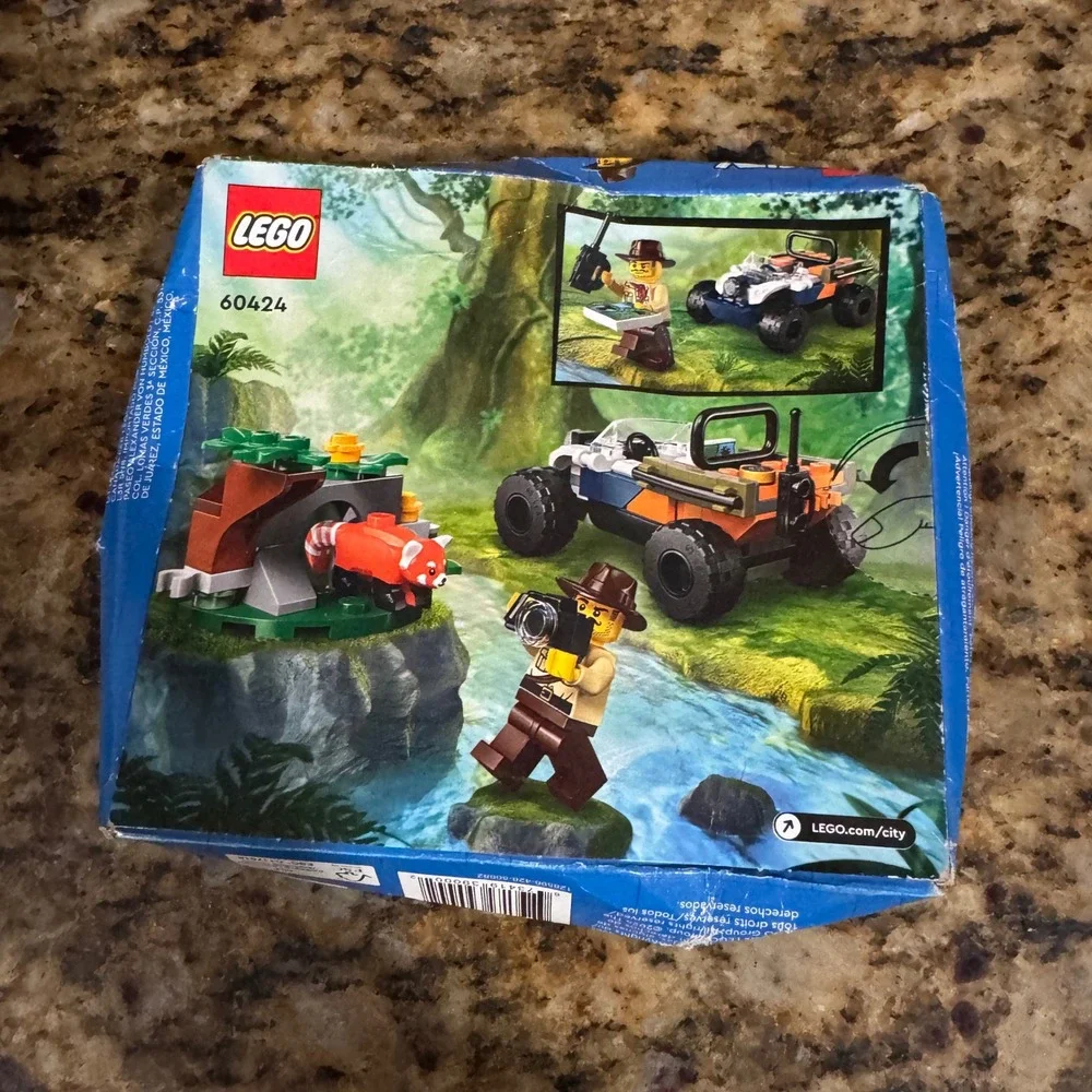 LEGO City Jungle Explorer ATV 60424 Building Toy Set with Red Panda 92 Pieces